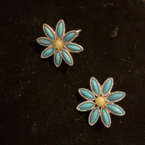 Sarah Coventry DAISY TIME 1971 Silver toned Clip earrings